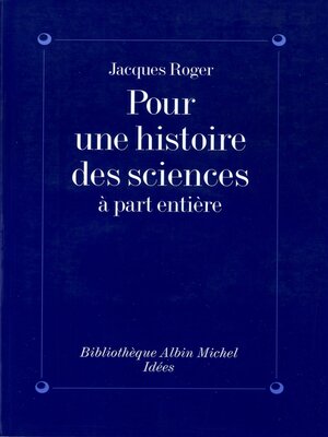 cover image of Pour une histoire des sciences à part entière
